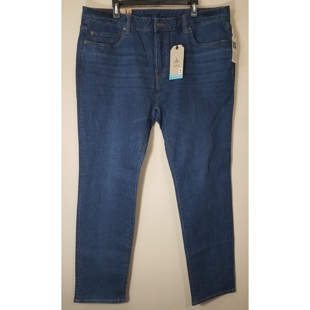 Prana Hillgard Slim Jeans Men 40x32 Tapered‎ Denim Organic Medium Ozone Wash NEW